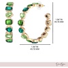 image:imageJessica Simpson Large Hoop Earrings for Women Multicolored Gemstone HoopsGreen