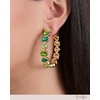 image:imageJessica Simpson Large Hoop Earrings for Women Multicolored Gemstone HoopsGreen