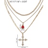 image:imageJessica Simpson Layered Cross Necklaces for Women 16171813