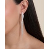 image:imageJessica Simpson Long Silver Rhinestone Tassel Earrings for Women  Twisted