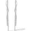 image:imageJessica Simpson Long Silver Rhinestone Tassel Earrings for Women  Twisted