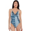 image:imageJessica Simpson On The Spot Side Tie Maillot OnePieceDark Navy Triangle