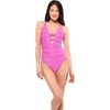 image:imageJessica Simpson On The Spot Side Tie Maillot OnePieceFuchsia