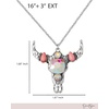 image:imageJessica Simpson Oxidized Bull Skull Pendant Necklace for Women with Aurora