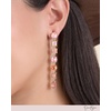 image:imageJessica Simpson Pink Crystal Linear Drop Earrings for Women GoldTone Long