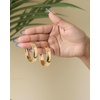 image:imageJessica Simpson Silver of GoldTone Hoop Earrings for Women TrendyRound Yellow Hoop
