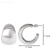 image:imageJessica Simpson Silver of GoldTone Hoop Earrings for Women TrendyWhite Chunky Hoop