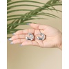 image:imageJessica Simpson Silver of GoldTone Hoop Earrings for Women TrendyWhite Half Circle