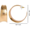 image:imageJessica Simpson Silver of GoldTone Hoop Earrings for Women TrendyYellow Flat Hoop
