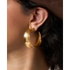 image:imageJessica Simpson Silver of GoldTone Hoop Earrings for Women TrendyYellow Flat Hoop