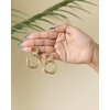 image:imageJessica Simpson Silver of GoldTone Hoop Earrings for Women TrendyYellow Round Link