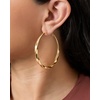 image:imageJessica Simpson Silver of GoldTone Hoop Earrings for Women TrendyYellow Twisted Hoop