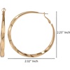 image:imageJessica Simpson Silver of GoldTone Hoop Earrings for Women TrendyYellow Twisted Hoop