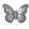 image:imageJessica Simpson Silver or GoldTone Brooch for WomenSilver Turquoise Butterfly
