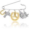 image:imageJessica Simpson Silver or GoldTone Brooch for WomenSilver Western Charms