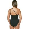 image:imageJessica Simpson Snake Charmer Asymmetric Tied OnePieceBlackCream