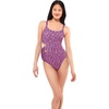 image:imageJessica Simpson Snake Charmer Asymmetric Tied OnePieceFuchsia