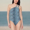 image:imageJessica Simpson Snake Charmer Asymmetric Tied OnePieceLeopard Off the Shoulder