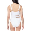 image:imageJessica Simpson Snake Charmer Asymmetric Tied OnePieceWhite Eyelet Side Tie