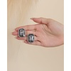 image:imageJessica Simpson Statement Rectangle Stud Earrings for Women  SilverTone