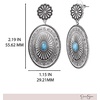 image:imageJessica Simpson Turquoise Drop Earrings for Women Oxidized SilverToneSilver Oxidized