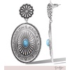 image:imageJessica Simpson Turquoise Drop Earrings for Women Oxidized SilverToneSilver Oxidized