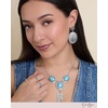image:imageJessica Simpson Turquoise Drop Earrings for Women Oxidized SilverToneSilver Oxidized