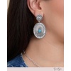 image:imageJessica Simpson Turquoise Drop Earrings for Women Oxidized SilverToneSilver Oxidized