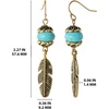 image:imageJessica Simpson Turquoise Earrings for Women Oxidized GoldTone or SilverTone Turquoise Dangle Earrings Western JewelryGold Feather Drop