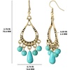 image:imageJessica Simpson Turquoise Earrings for Women Oxidized GoldTone or SilverTone Turquoise Dangle Earrings Western JewelryTurquoise Chandelier