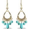 image:imageJessica Simpson Turquoise Earrings for Women Oxidized GoldTone or SilverTone Turquoise Dangle Earrings Western JewelryTurquoise Chandelier