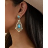 image:imageJessica Simpson Turquoise Earrings for Women Oxidized GoldTone or SilverTone Turquoise Dangle Earrings Western JewelryTurquoise Filigree