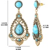 image:imageJessica Simpson Turquoise Earrings for Women Oxidized GoldTone or SilverTone Turquoise Dangle Earrings Western JewelryTurquoise Filigree