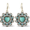 image:imageJessica Simpson Turquoise Earrings for Women Oxidized GoldTone or SilverTone Turquoise Dangle Earrings Western JewelryTurquoise Hearts