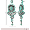 image:imageJessica Simpson Turquoise Earrings for Women Oxidized GoldTone or SilverTone Turquoise Dangle Earrings Western JewelryTurquoise Teardrop