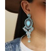 image:imageJessica Simpson Turquoise Earrings for Women Oxidized GoldTone or SilverTone Turquoise Dangle Earrings Western JewelryTurquoise Teardrop
