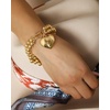 image:imageJessica Simpson Womens Charm Bracelet  75 GoldTone Charm Bracelet JewelryPuffy Heart