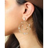 image:imageJessica Simpson Womens Drop and Hoop Earrings  GoldTone Earrings with Crystal EmbellishmentsGold Orbital Hoops