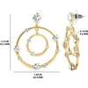 image:imageJessica Simpson Womens Drop and Hoop Earrings  GoldTone Earrings with Crystal EmbellishmentsGold Orbital Hoops
