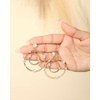 image:imageJessica Simpson Womens Drop and Hoop Earrings  GoldTone Earrings with Crystal EmbellishmentsGold Orbital Hoops
