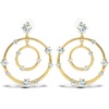 image:imageJessica Simpson Womens Drop and Hoop Earrings  GoldTone Earrings with Crystal EmbellishmentsGold Orbital Hoops