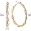 image:imageJessica Simpson Womens Drop and Hoop Earrings  GoldTone Earrings with Crystal EmbellishmentsGold Spiral Hoops