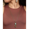 image:imageJessica Simpson Womens Feather Necklace with Turquoise StoneGold Feather