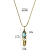 image:imageJessica Simpson Womens Feather Necklace with Turquoise StoneGold Feather