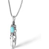 image:imageJessica Simpson Womens Feather Necklace with Turquoise StoneSilver Feather