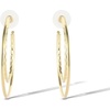 image:imageJessica Simpson Womens Hoop Earrings  SilverTone or GoldTone HoopGold Double Hoops