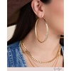 image:imageJessica Simpson Womens Hoop Earrings  SilverTone or GoldTone HoopGold Textured