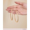 image:imageJessica Simpson Womens Hoop Earrings  SilverTone or GoldTone HoopGold Textured