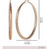 image:imageJessica Simpson Womens Hoop Earrings  SilverTone or GoldTone HoopGold Textured