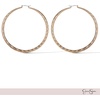 image:imageJessica Simpson Womens Hoop Earrings  SilverTone or GoldTone HoopGold Textured